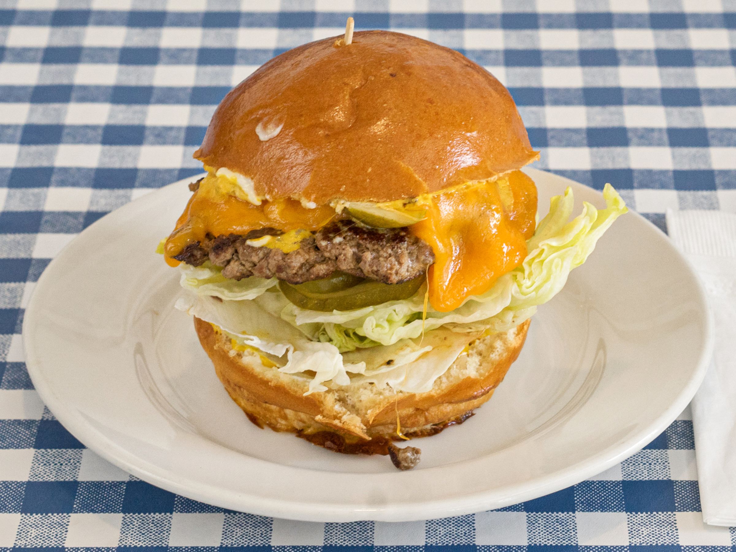 Order 7 Oz. Burger Patty food online from John O'Groats Inc. store, Los Angeles on bringmethat.com