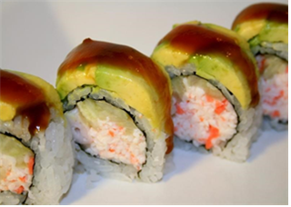 Order Sunset Roll food online from Yomama Sushi store, Camarillo on bringmethat.com