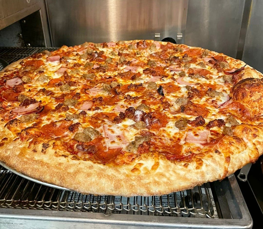 Order Meat Lovers Pizza - Small 10" food online from O.R. Restaurant Mexican Pizza & More store, Downey on bringmethat.com