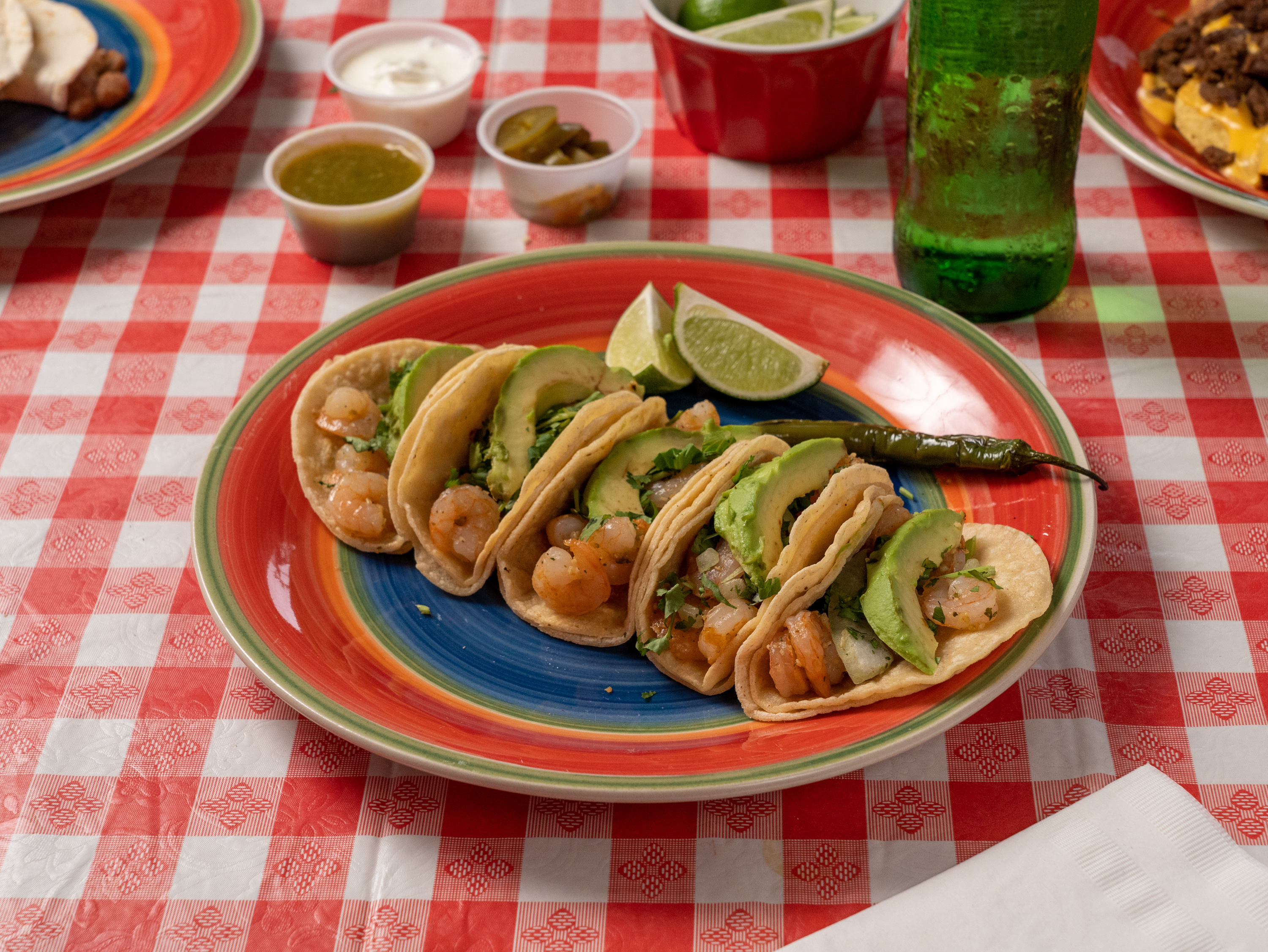 Order 5 Shrimp Tacos food online from Gordos mini tacos store, San Antonio on bringmethat.com