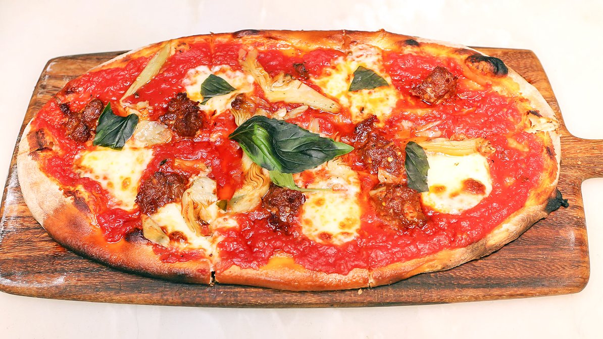 Order ‘Nduja & Carciofi Pizza food online from Blue Seafood Bar store, New York on bringmethat.com