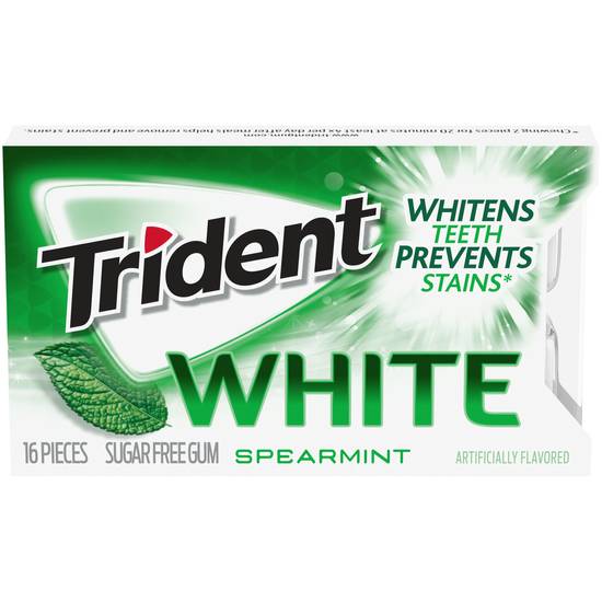 Order Trident White Spearmint Sugar Free Gum Dual Tear Pack, 16 CT food online from Cvs store, AURORA on bringmethat.com
