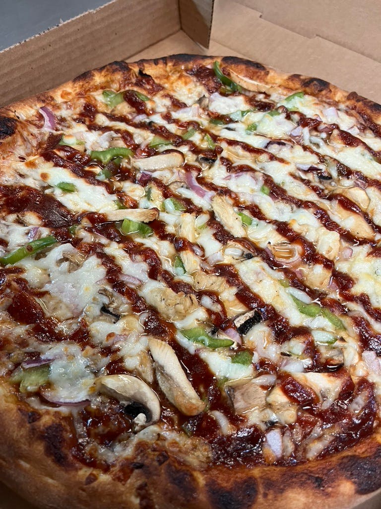 Order BBQ Chicken Pizza - Small 12'' food online from Rosaria Pizza store, San Diego on bringmethat.com