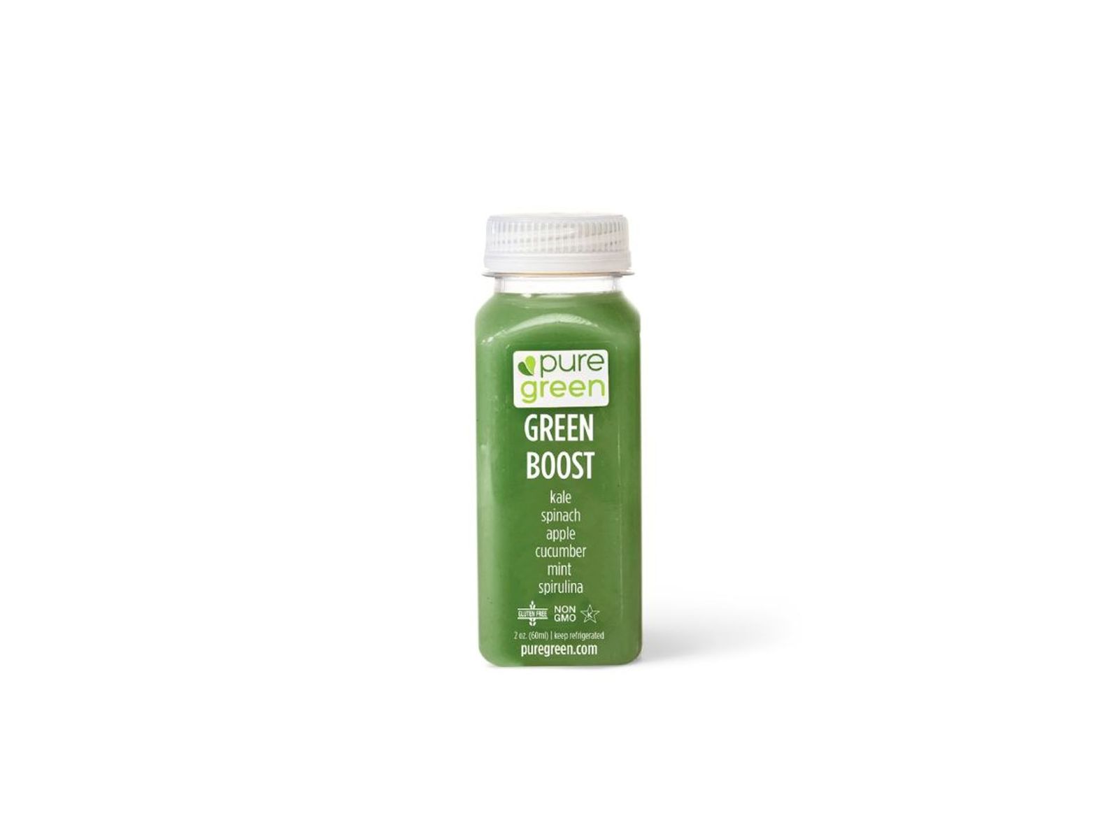 Order Green Boost, Cold Pressed Shot (Detox) food online from Pure Green store, Brooklyn on bringmethat.com