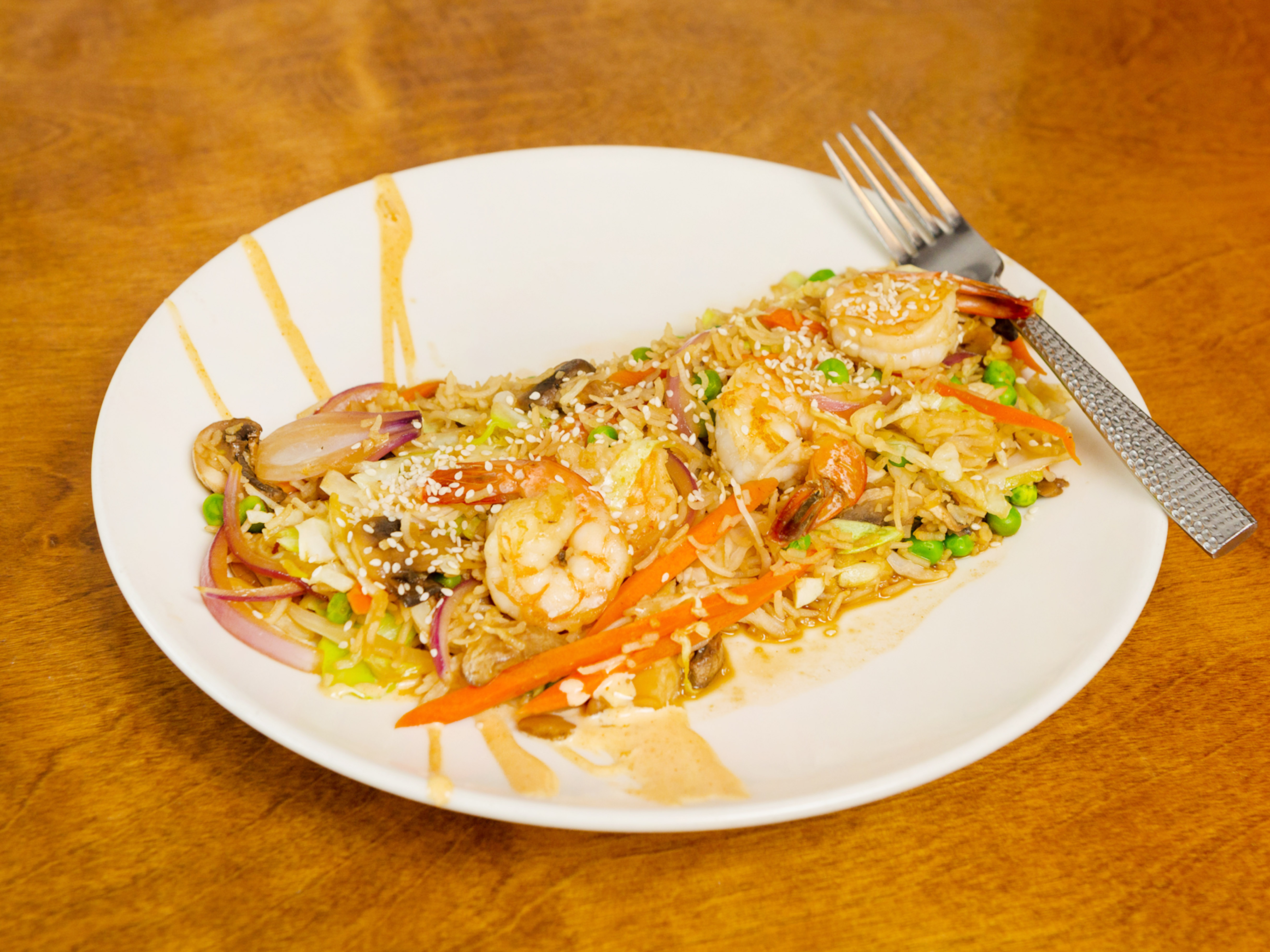 Order Shrimp Fried Rice Dinner food online from Genuine Bistro & Lounge store, Debary on bringmethat.com