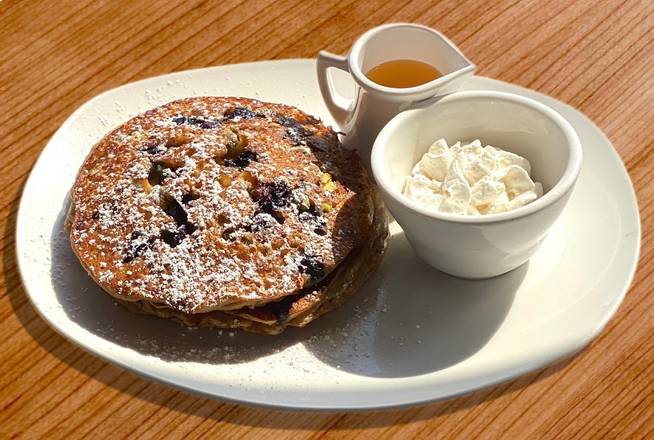 Order Oat Milk Blueberry Pancakes food online from Silver Diner store, Cherry Hill on bringmethat.com