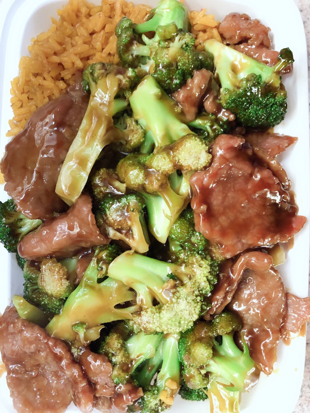 Order Beef with Broccoli Special Combination Platter food online from Lucky Star store, Philadelphia on bringmethat.com