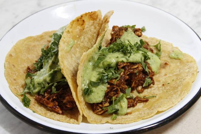 Order Tacos Chicken Mole food online from Millcross Coffee Bar &amp; Kitchen store, Culver City on bringmethat.com