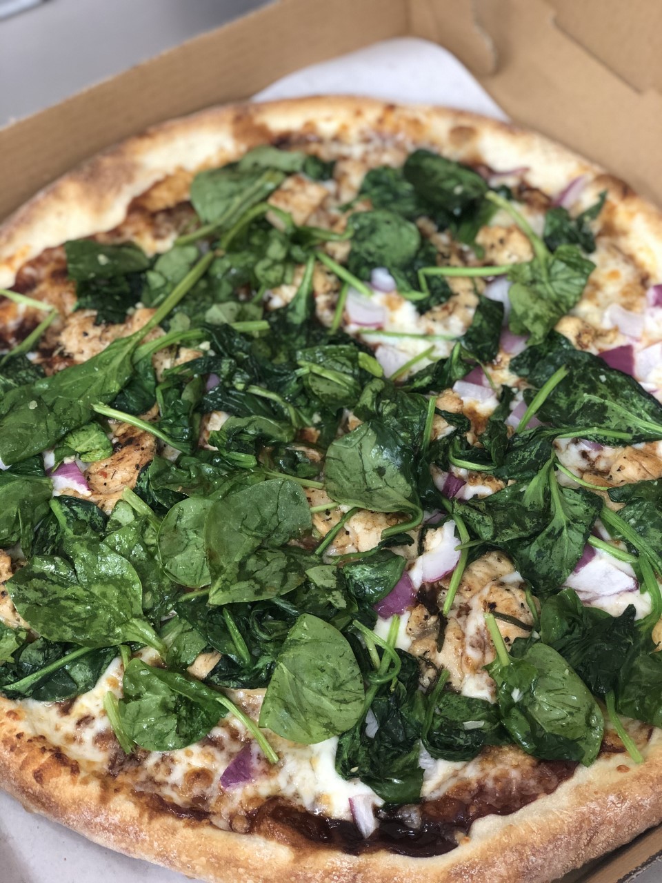 Order Spinach Pizza food online from New York Pizza store, Greensboro on bringmethat.com