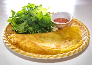 Order V10. Tofu Crispy Rice Crepe - Banh Xeo Chay food online from Cyclo Vietnamese Cuisine store, Chandler on bringmethat.com