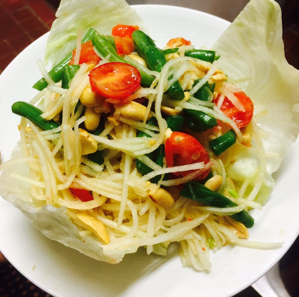 Order Esan Papaya Salad food online from Spice thai store, New York on bringmethat.com