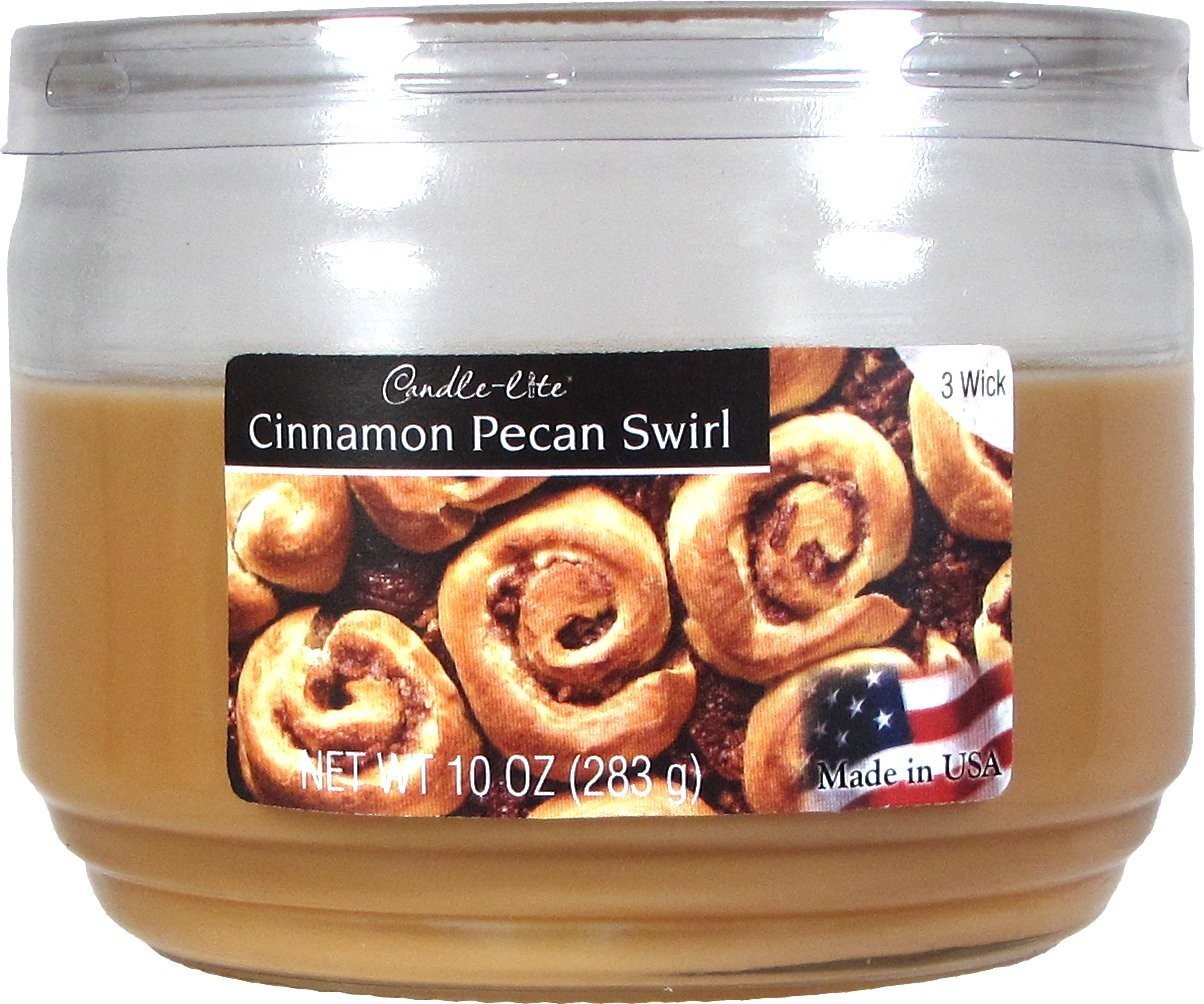 Order Candle Lite Candle, 3 Wick, Cinnamon Pecan Swirl - 10 oz food online from Rite Aid store, CORNING on bringmethat.com