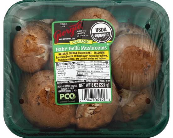 Order Giorgio · Baby Bella Mushrooms (8 oz) food online from Albertsons Express store, Fort Worth on bringmethat.com