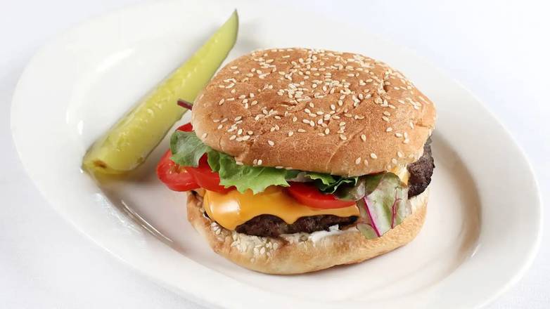 Order American Classic Burger food online from Kababbq Grille & Cafe store, San Rafael on bringmethat.com