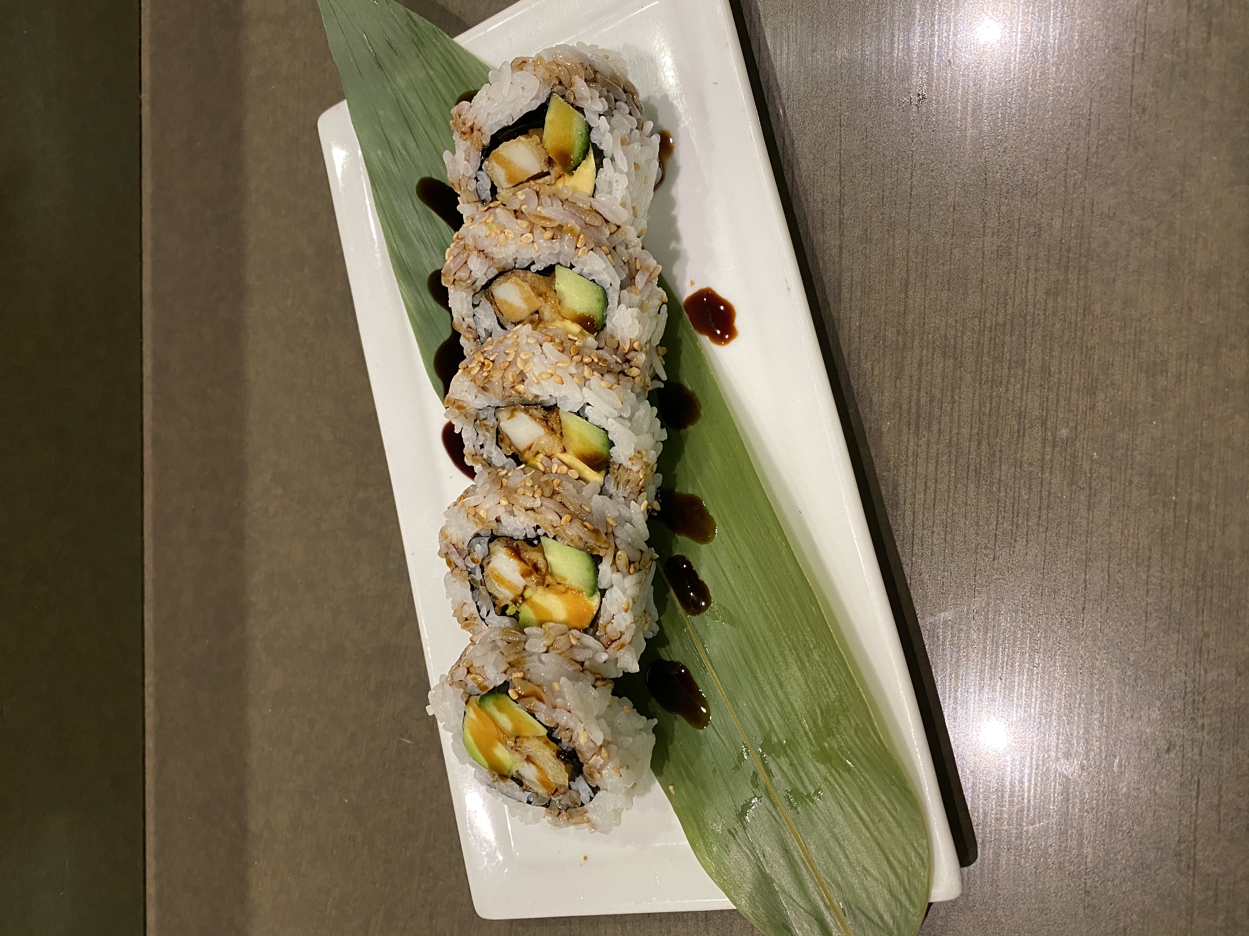 Order Calamari Tempura Roll food online from Kanpai Japanese Sushi Bar &amp; Gril store, Santa Monica on bringmethat.com