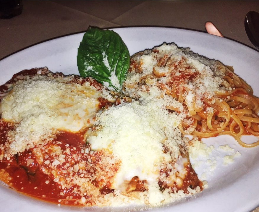 Order Pollo Parmigiana Lunch food online from Pino Cucina store, Ladera Ranch on bringmethat.com