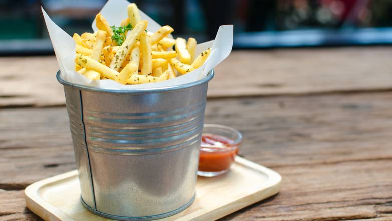 Order Bucket of Fries (3x the Fries) food online from OMG Burger store, Houston on bringmethat.com
