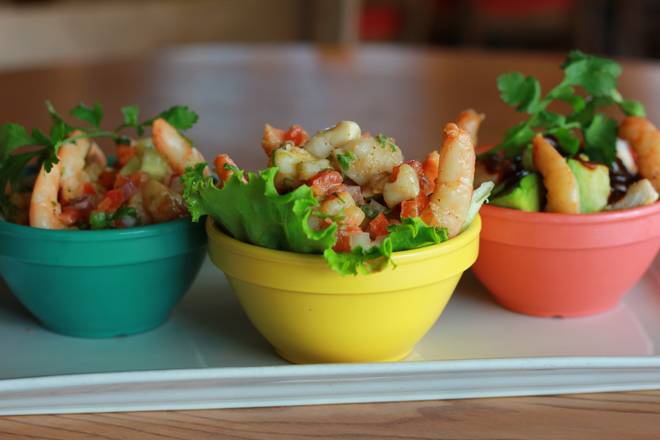 Order Ceviche Trio food online from La Viva Cantina store, Cypress on bringmethat.com