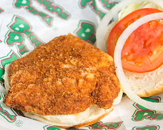 Order Breaded Chicken Sandwich food online from Beggars Pizza store, Blue Island on bringmethat.com