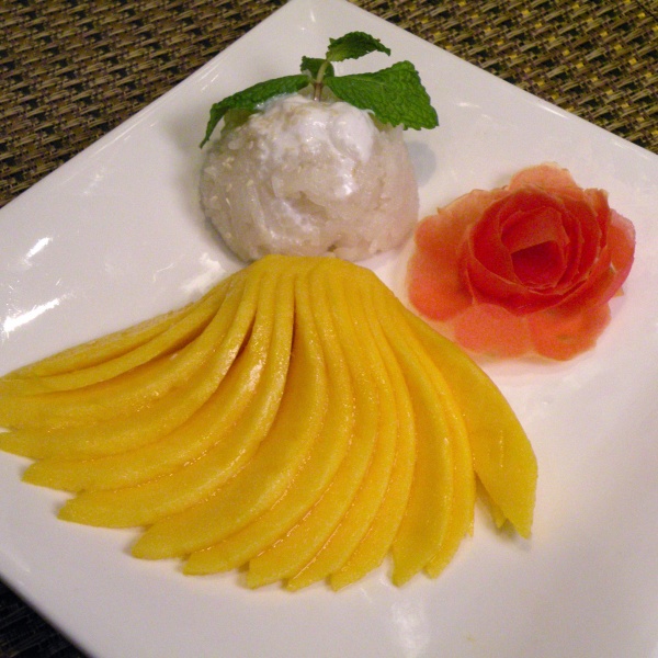 Order Mango Sticky Rice food online from Thai Green Village store, Frisco on bringmethat.com