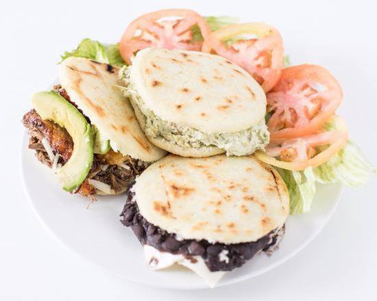 Order Black Beans and Cheese Arepas food online from Arepamania store, New Rochelle on bringmethat.com