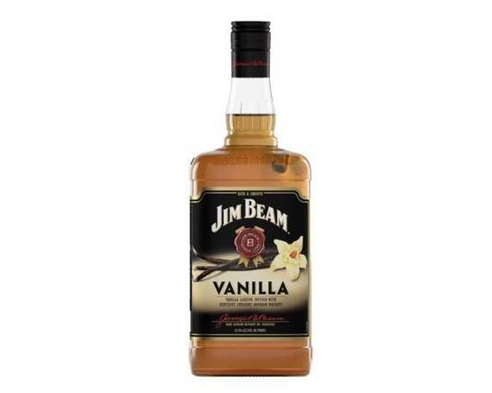 Order Jim Beam Vanilla Bourbon, 1.75L whiskey (32.5% ABV) food online from Cold Spring Liquor store, Liberty Hill on bringmethat.com