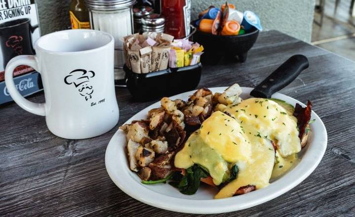 Order B.E.A.S.T Benedict - OO food online from Biscuits Cafe store, Glendale on bringmethat.com