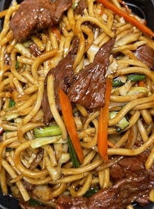 Order M5. Beef Lo Mein food online from Panda Chef store, Sachse on bringmethat.com