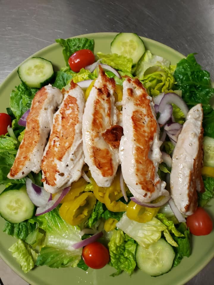 Order Caesar Salad with Chicken - Salad food online from Giuseppe store, Horseheads on bringmethat.com
