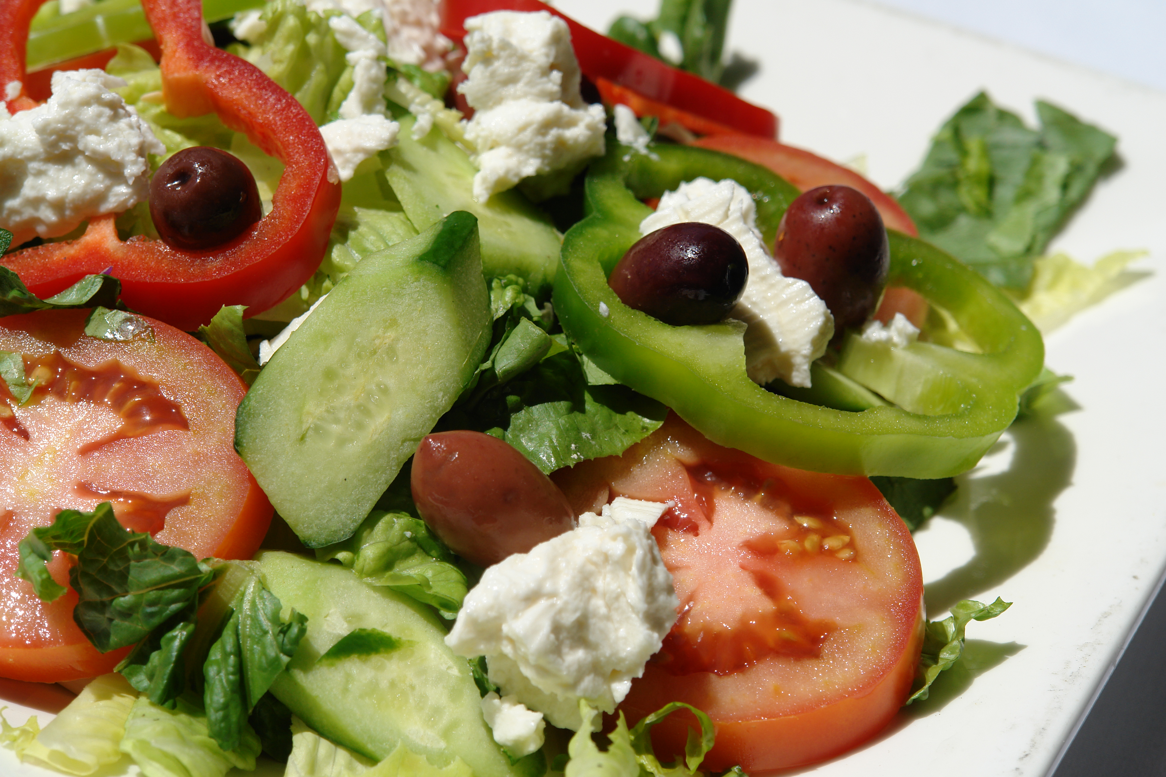 Order Greek Salad food online from Shiraz Restaurant store, Glendale on bringmethat.com