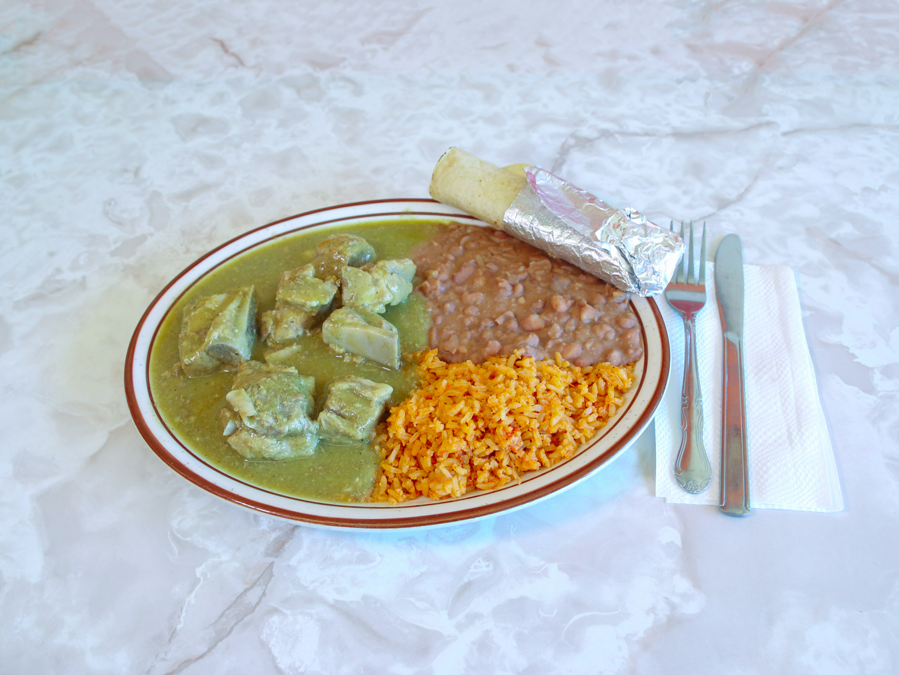 Order Chile Verde food online from Sofia Mexican Restaurant store, Pasadena on bringmethat.com