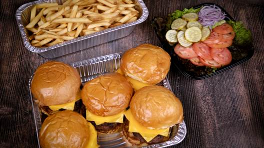 Order Cheeseburger Family Pack Large food online from Saltgrass Steak House store, Mesquite on bringmethat.com