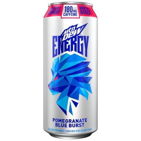Order MTN DEW ENERGY Pomegranate Blue Burst 16oz food online from Speedway store, Succasunna on bringmethat.com