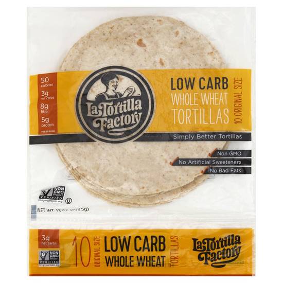 Order La Tortilla Factory · Low Carb Whole Wheat Tortillas (10 tortillas) food online from United Supermarkets store, Plainview on bringmethat.com