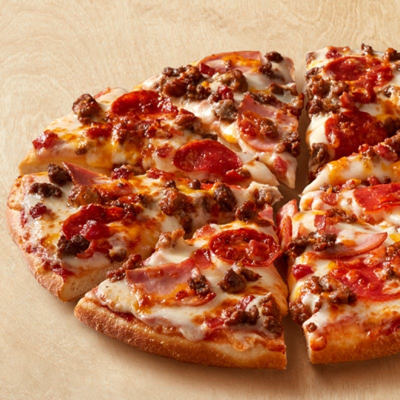Order Meaty Max Pizza - Individual food online from Pizza Inn store, Mesquite on bringmethat.com