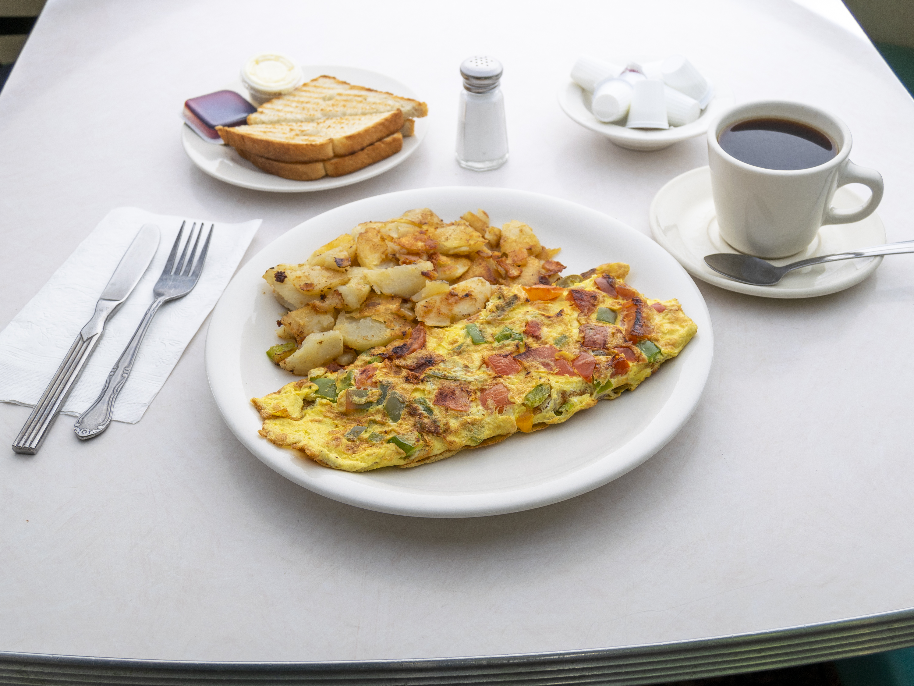 Order Garden Omelette food online from Kings Arms Diner store, Staten Island on bringmethat.com