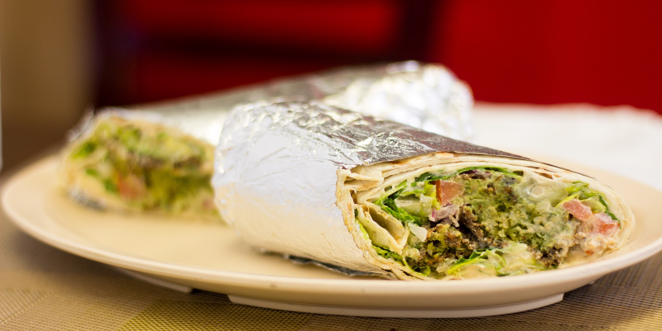 Order 20. Falafel Wrap food online from House of Falafel store, Cupertino on bringmethat.com