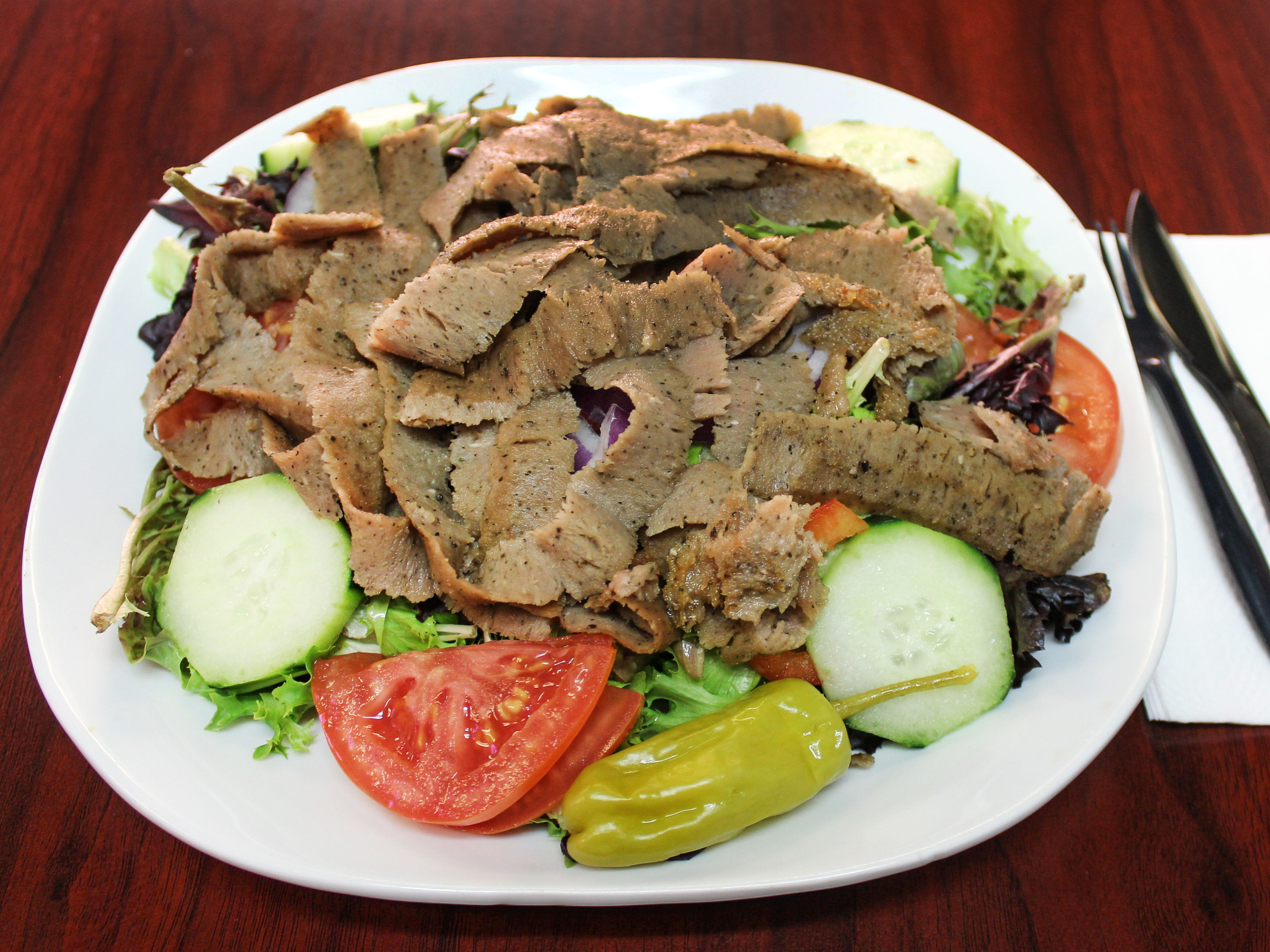 Order Gyros Salad food online from Munchies Cafe store, Tempe on bringmethat.com