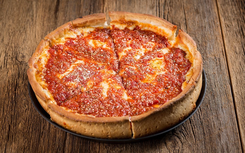Order Chicago Style Pizza - 10" food online from Rosati's Pizza store, Naperville on bringmethat.com