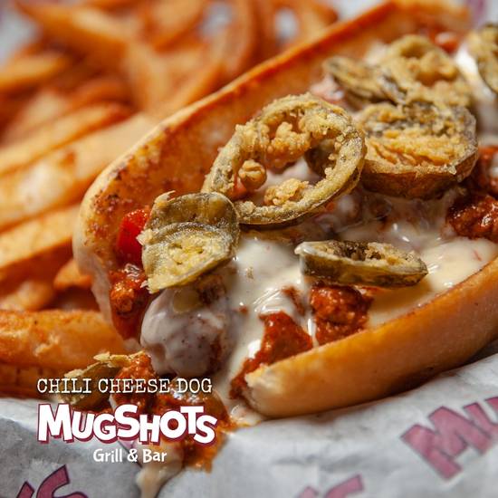 Order CHILI CHEESE DOG food online from Mugshots Grill & Bar store, Starkville on bringmethat.com