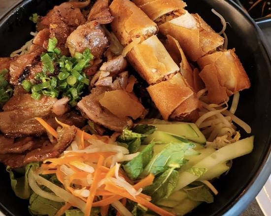 Order Vermicelli with Grilled Pork and Eggrolls food online from Mang Felix Kitchen store, Las Vegas on bringmethat.com