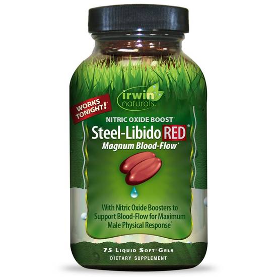 Order Irwin Naturals Dietary Supplement Softgels Steel Libido Red (75 ct) food online from Rite Aid store, Palm Desert on bringmethat.com