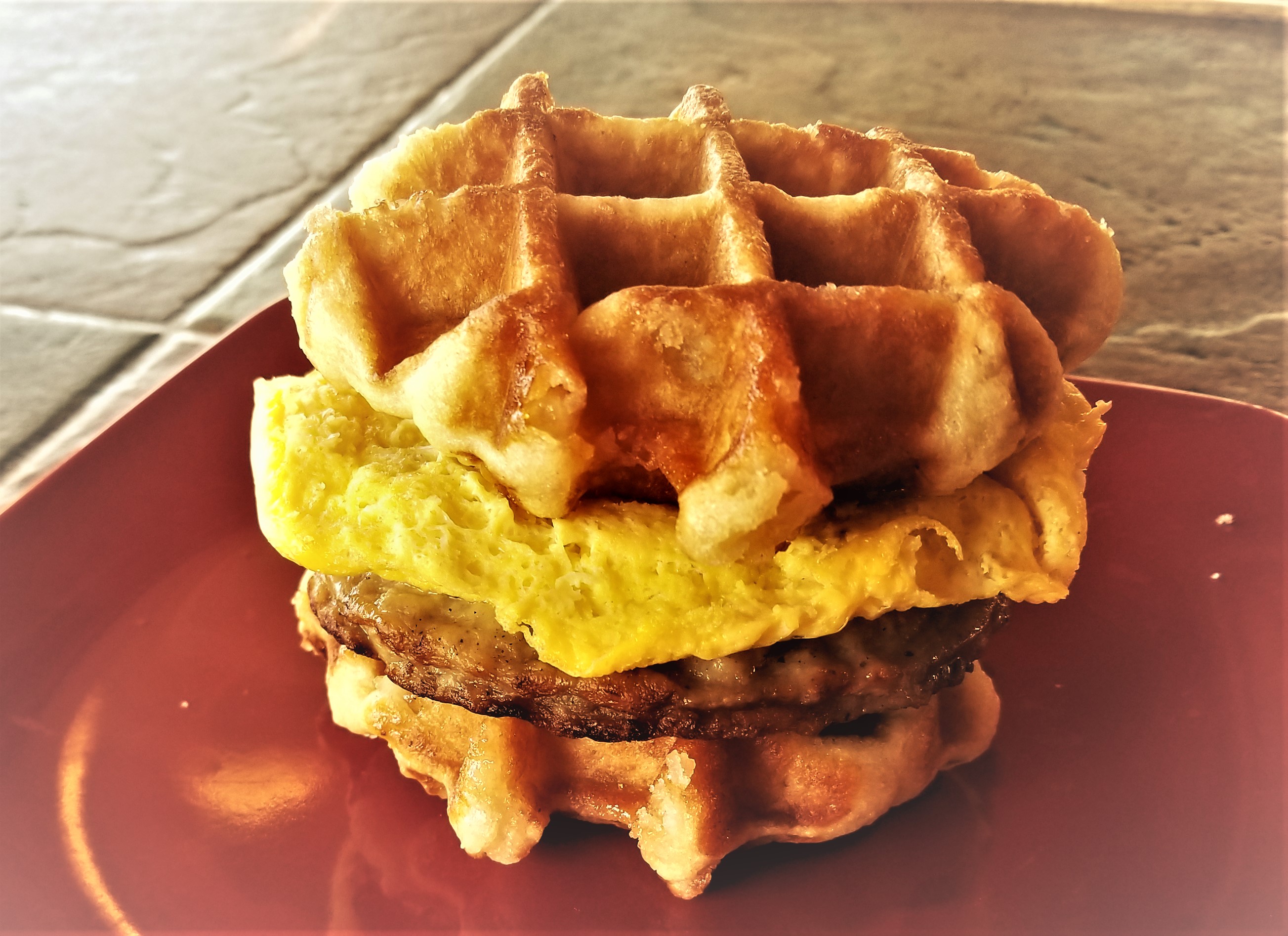 Order Waffle Sandwich food online from Peaberry Cafe And Bakery store, Youngstown on bringmethat.com