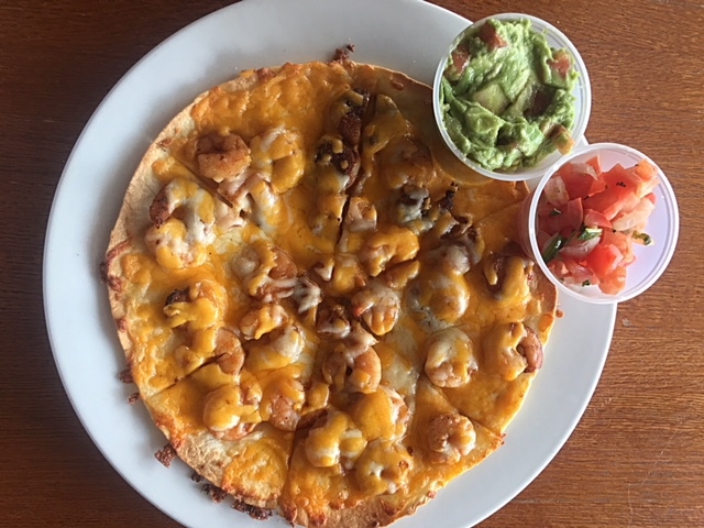 Order Smoked Shrimp Quesadilla food online from RealTime Sports Bar and Grill store, Elk Grove Village on bringmethat.com