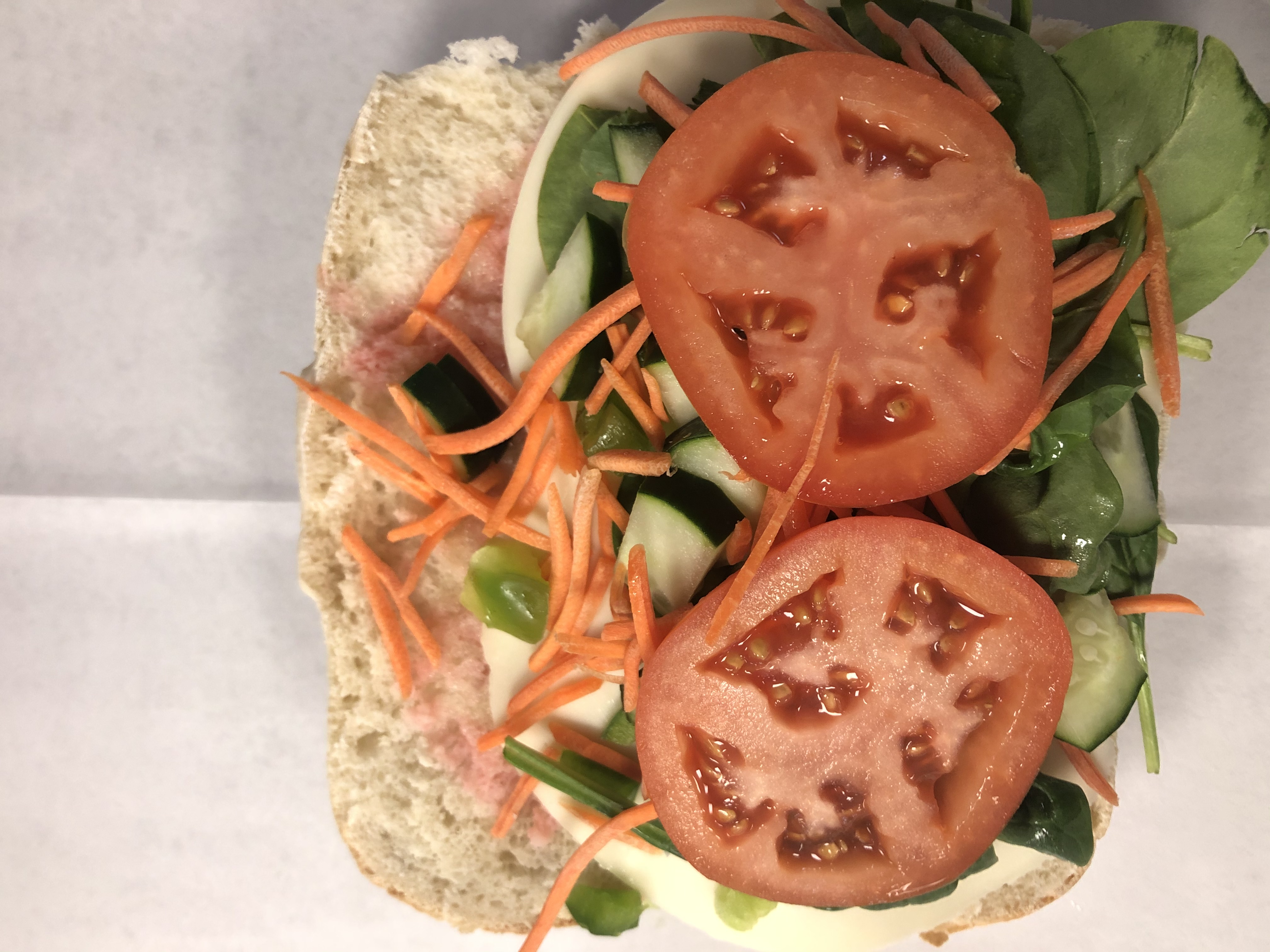 Order Veggie Delight Cold Sub food online from Harper Sandwiches & Such store, Middletown on bringmethat.com