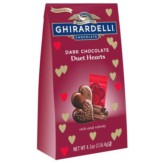 Order Ghirardelli Dark Chocolate Duet Hearts - 4.1 oz. food online from CVS store, GASTONIA on bringmethat.com