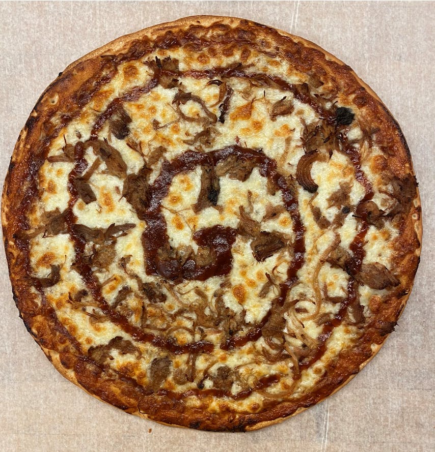 Order BBQ Pulled Pork Pizza - Small 10'' food online from Big D Pizza store, Clyde on bringmethat.com