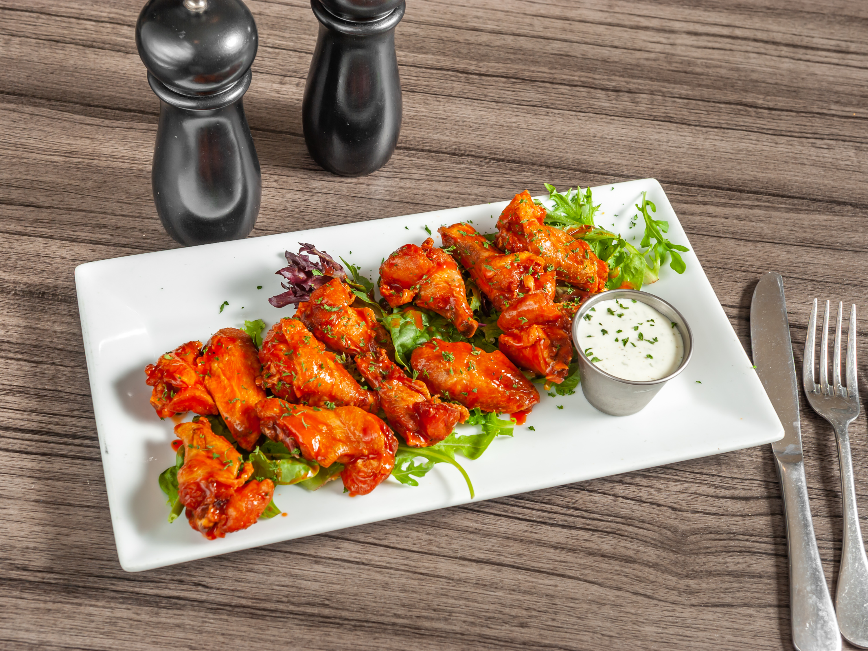 Order House Chicken Wings food online from Hangar One Steakhouse store, Wichita on bringmethat.com