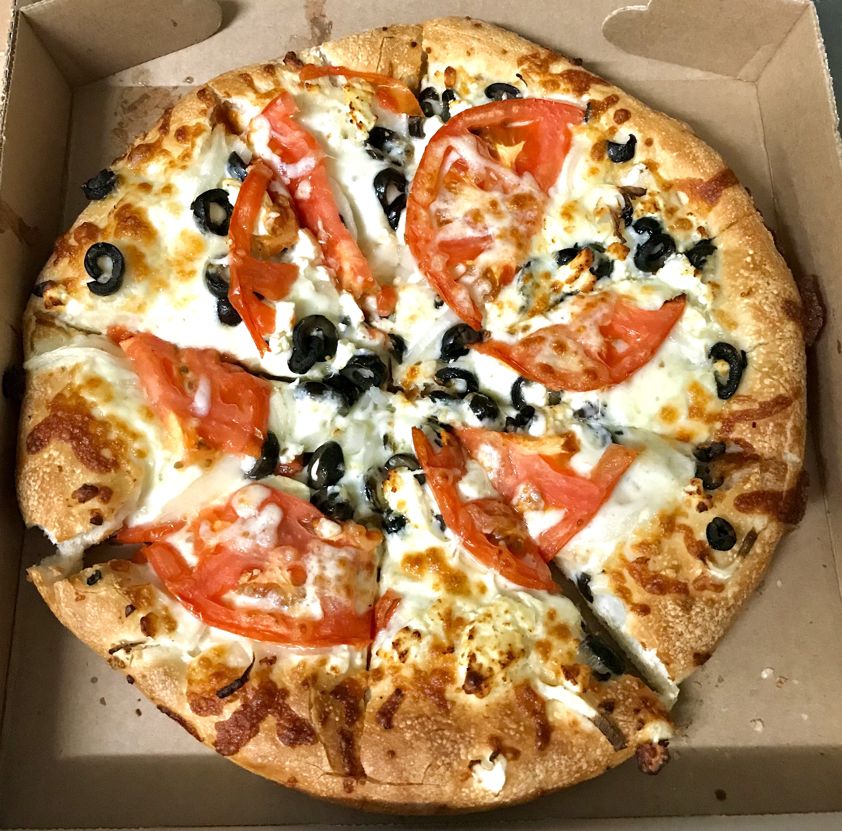 Order Greek Specialty Pizza food online from Baco's Pizza store, Enfield on bringmethat.com