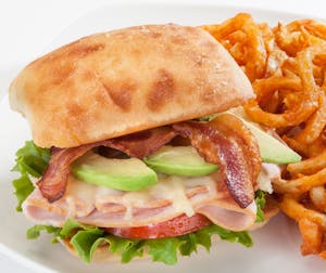 Order California Club Sandwich (650 cal) food online from Jimmy's Egg store, Oklahoma City on bringmethat.com